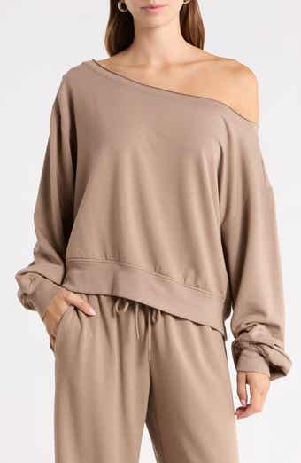 Loved Fleece Off the Shoulder Sweatshirt