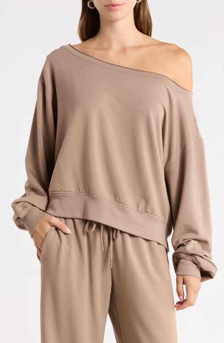 Loved Fleece Off the Shoulder Sweatshirt