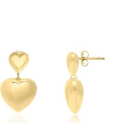 The Lovery Fine Jewelry Double Heart Drop Earrings