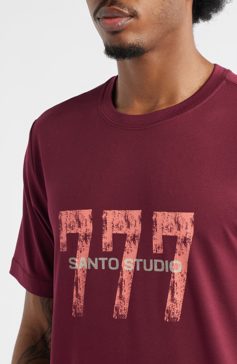 SANTO STUDIO Tempo 777 Tech T-Shirt, Alternate, color, Merlot