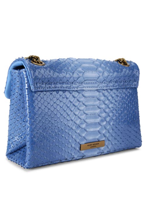 KURT GEIGER KURT GEIGER LONDON KENSINGTON CROC-EMBOSSED LEATHER CONVERTIBLE SHOULDER BAG