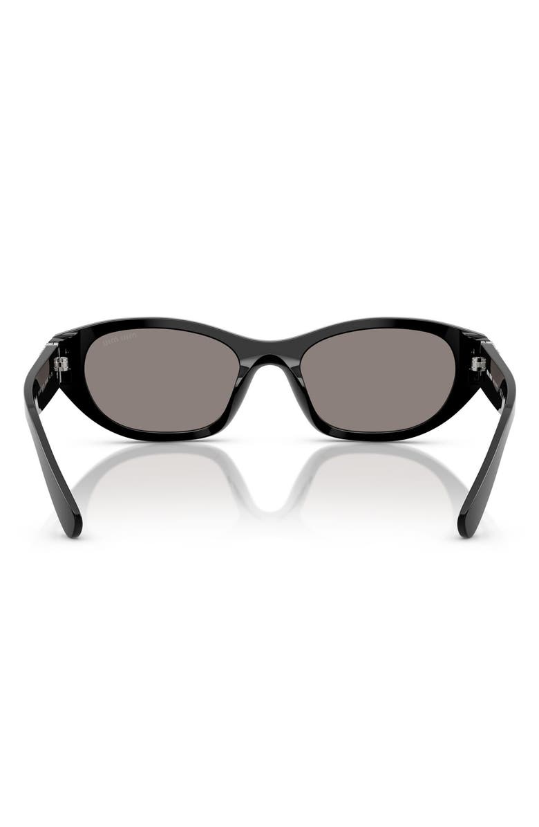 Miu Miu 53mm Irregular Sunglasses, Alternate, color, Black / Dark Grey
