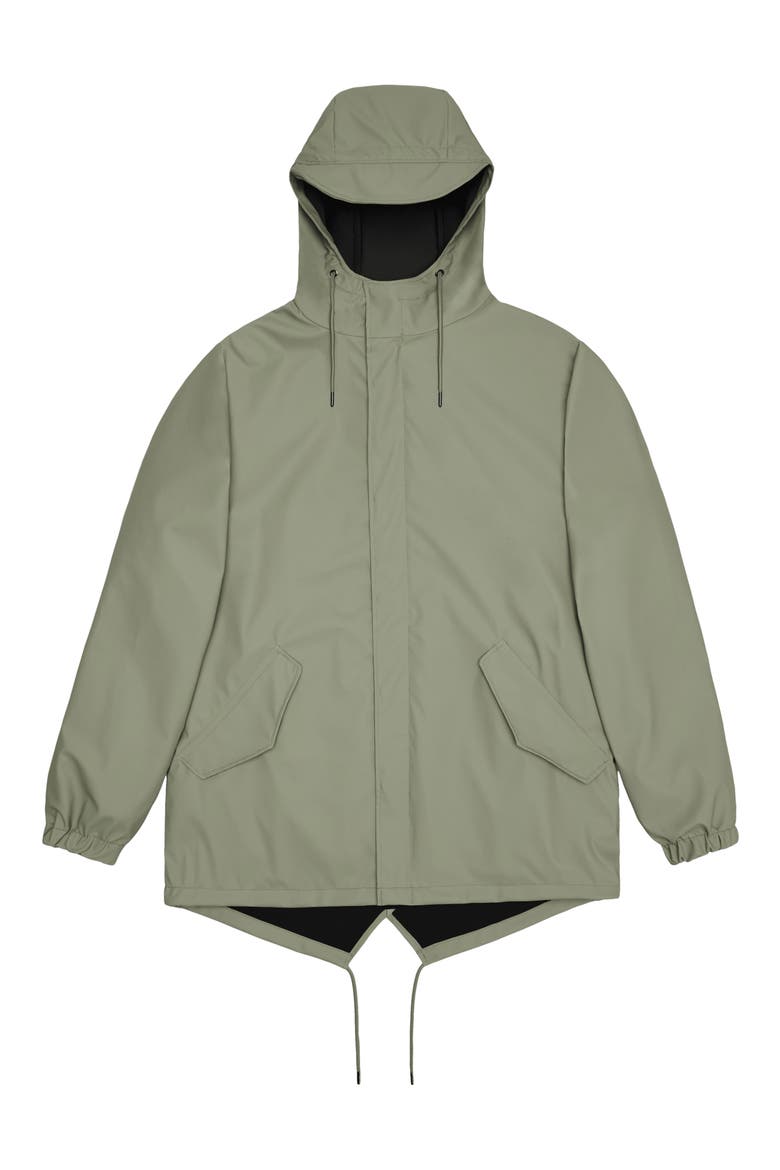 Fishtail Hooded Waterproof Rain Jacket, Alternate, color, DRIFT