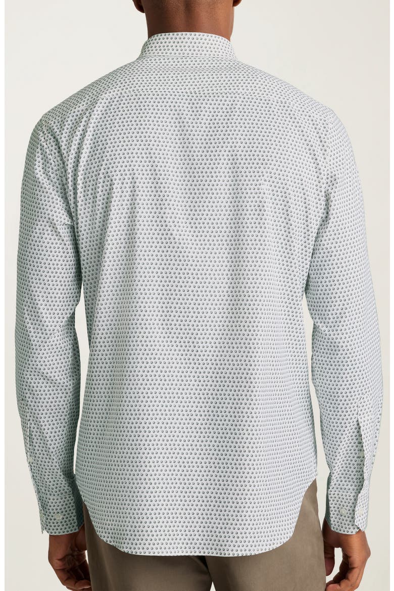 Tech Slim Fit Solid Button-Up Shirt, Alternate, color, WHITE/ GREEN