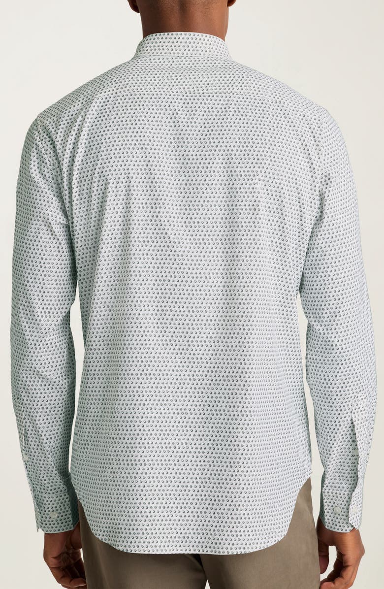 Bonobos Tech Slim Fit Print Button-Up Shirt, Alternate, color, White/ Green
