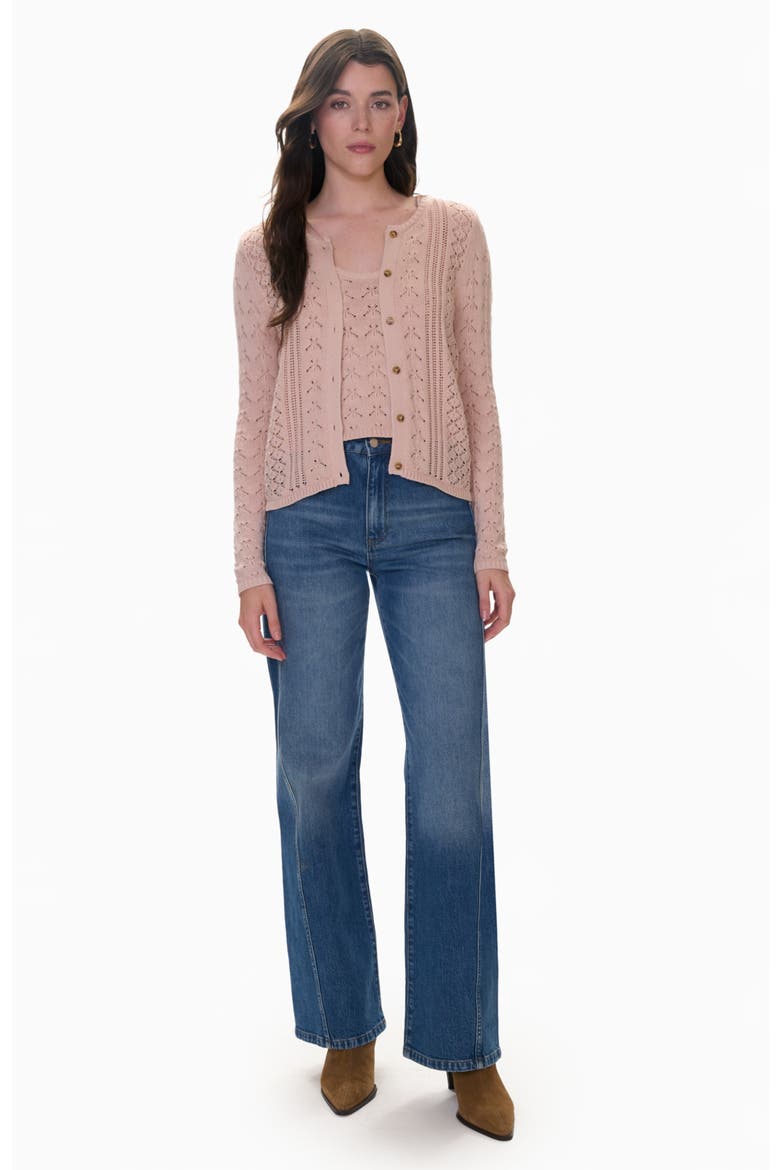 Hannah Pointelle Cardi, Main, color, Desert Rose