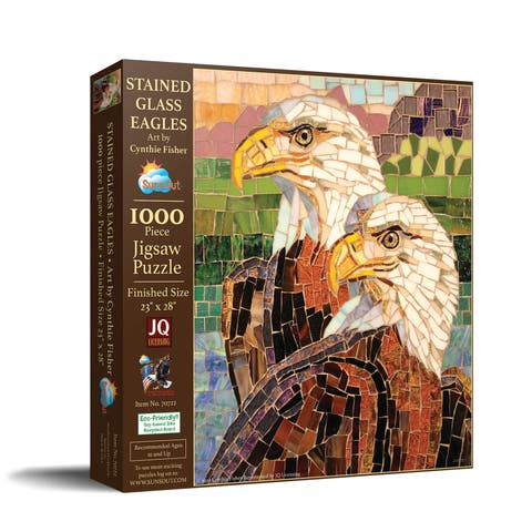 Stained Glass Eagles 1000 piece Jigsaw Puzzle for Adults