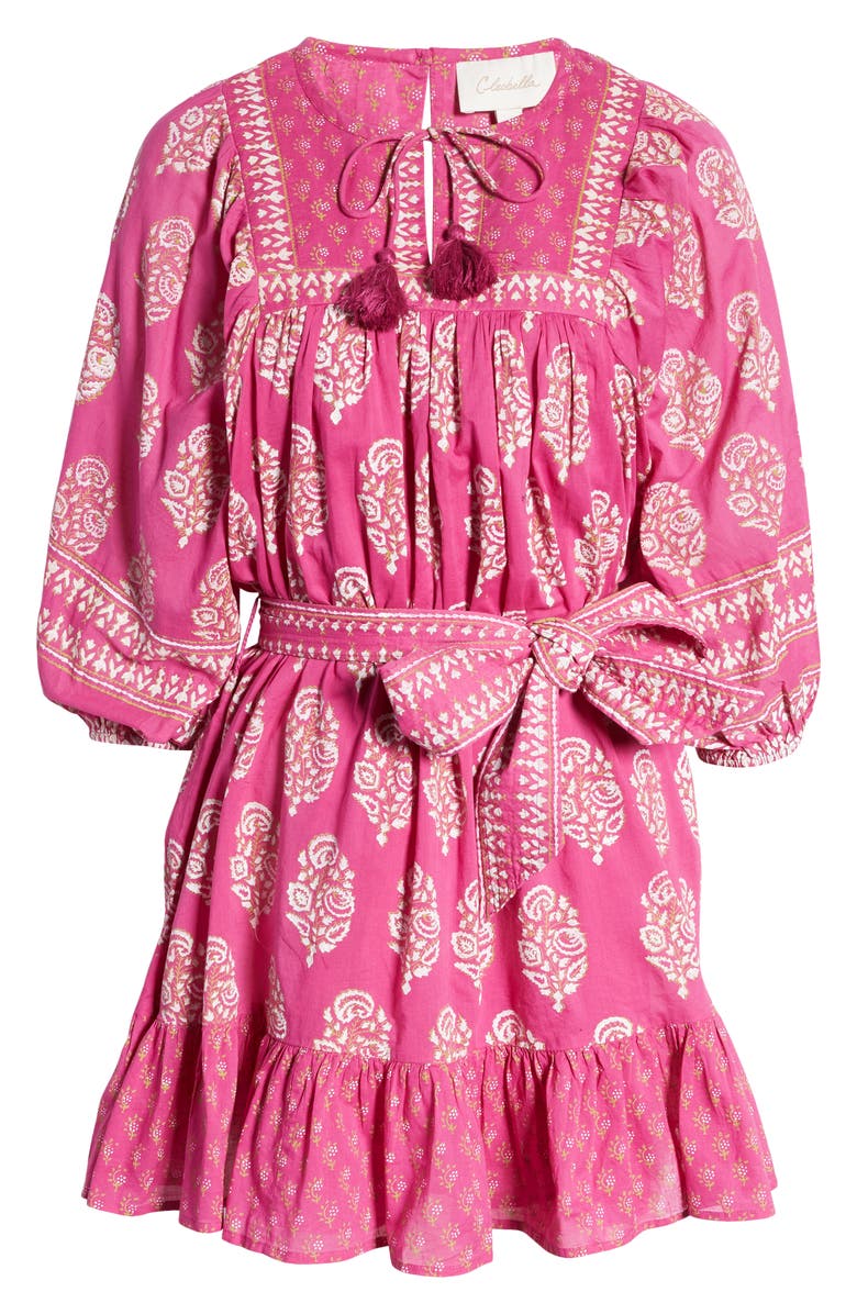 Cleobella Magdalena Floral Cotton Minidress, Alternate, color,