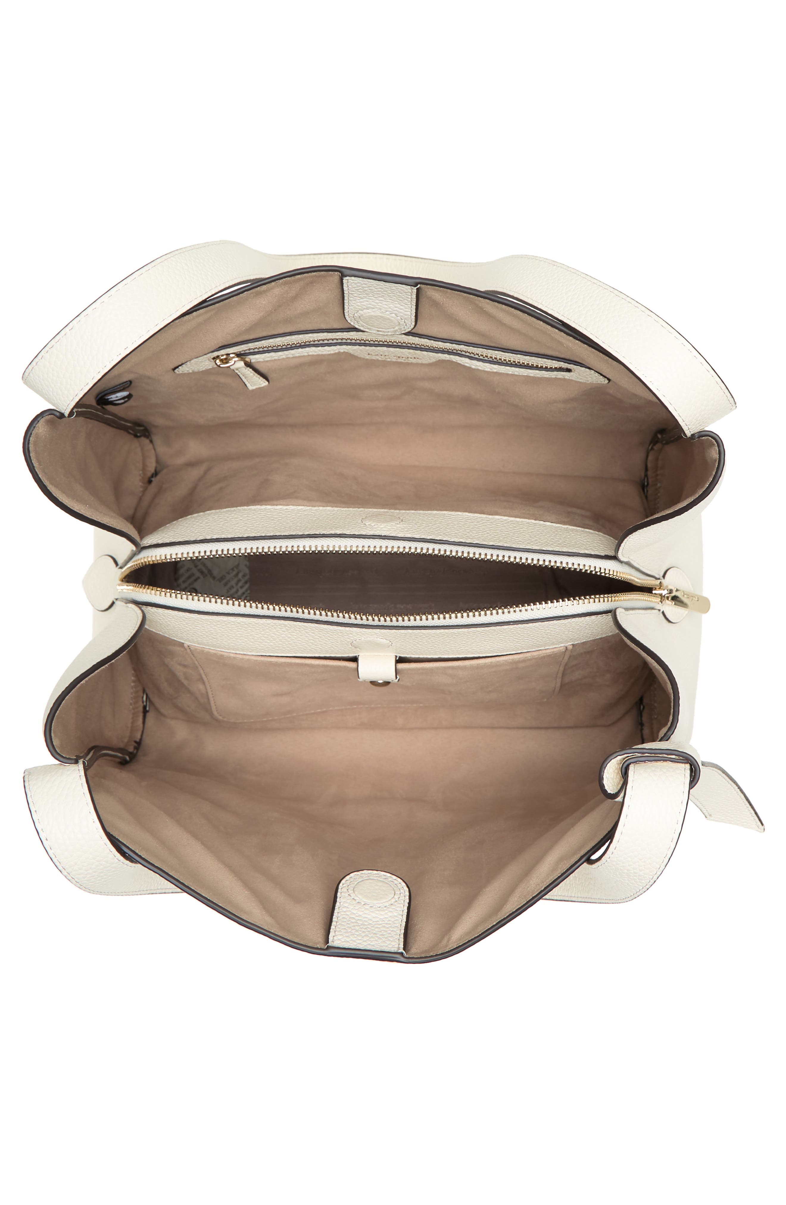 knott large leather shoulder bag, Alternate, color, CREAM.
