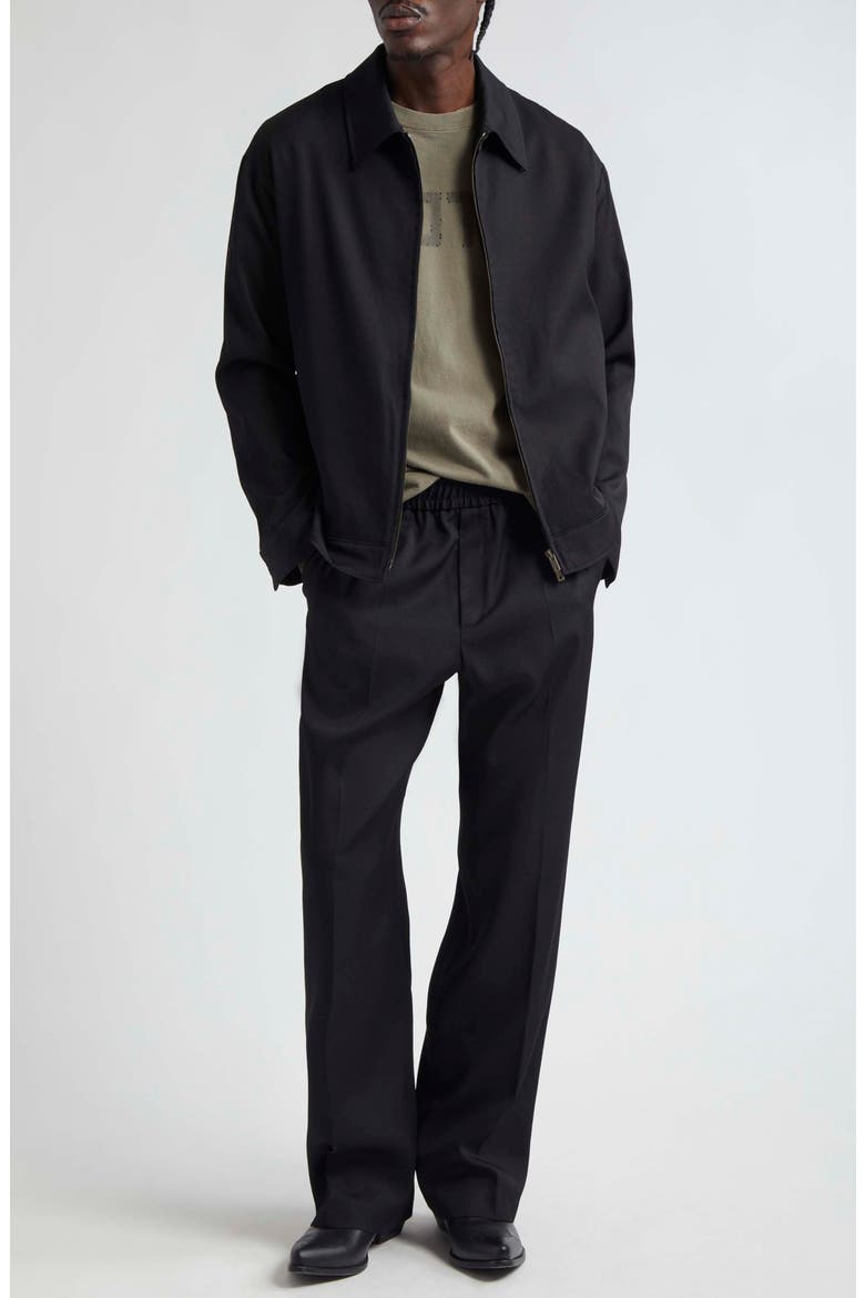 Luther Wool Gabardine Coach's Jacket, Alternate, color, BLACK