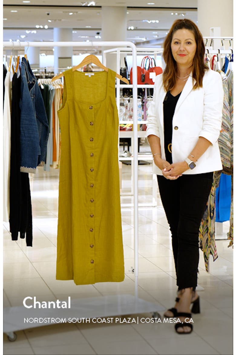 Button Front Linen Midi Dress video