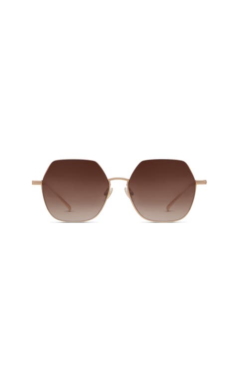 Hex 56mm Irregular Sunglasses