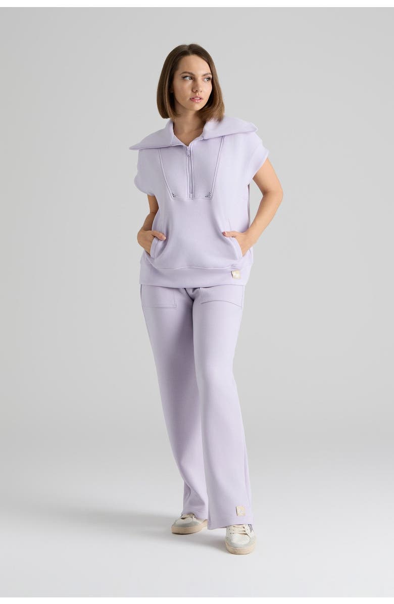 Le Fafo Ivana Short Sleeve Top, Alternate, color, Lavender