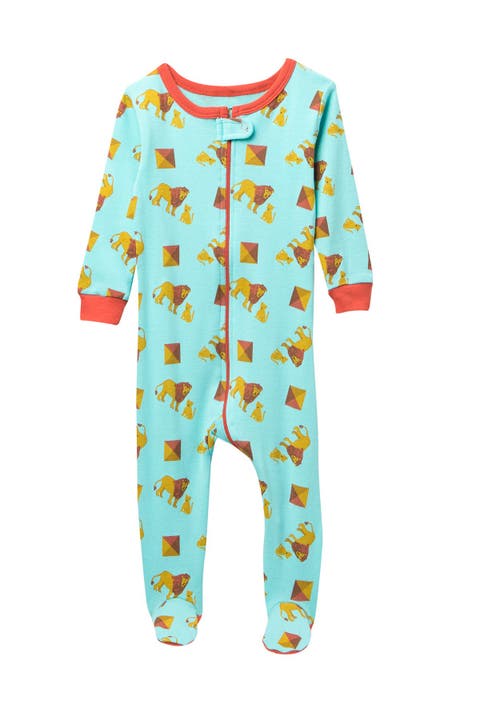 Footed Printed Cotton Pajamas, Animal, Holiday & Fun Prints