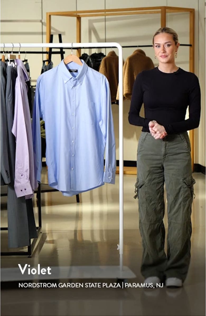 Trim Fit Royal Oxford Solid Dress Shirt, sales video thumbnail