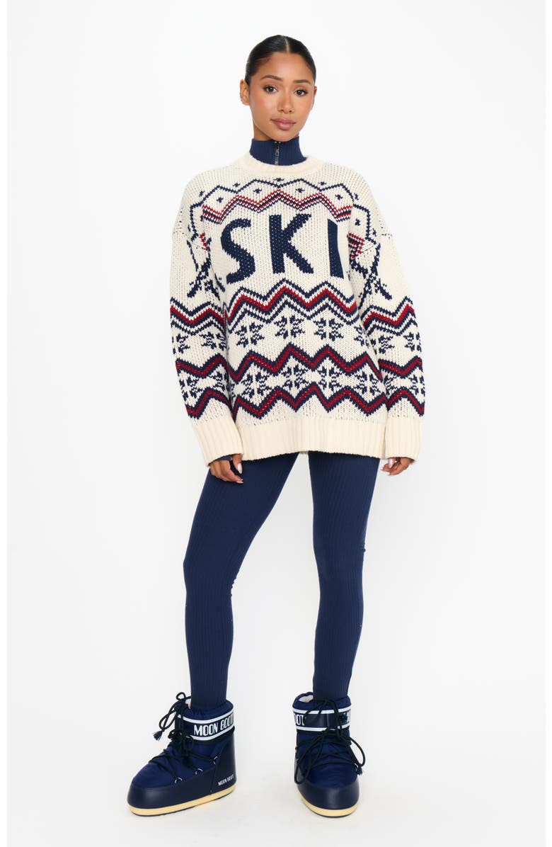Show Me Your Mumu Ski in Sweater, Alternate, color, Cream Ski Knit