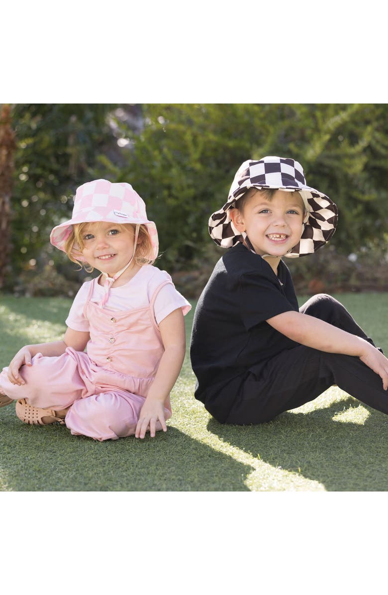 Tiny Twinkle Sun Hat with UPF 50+ UV Protection and Adjustable Brim, Alternate, color, Black Checkers
