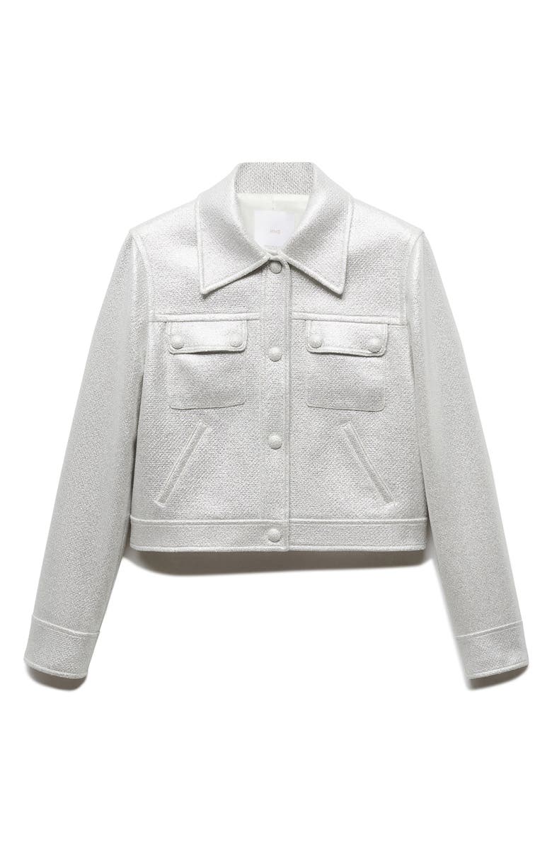 MANGO Metallic Pocket Jacket, Alternate, color, 