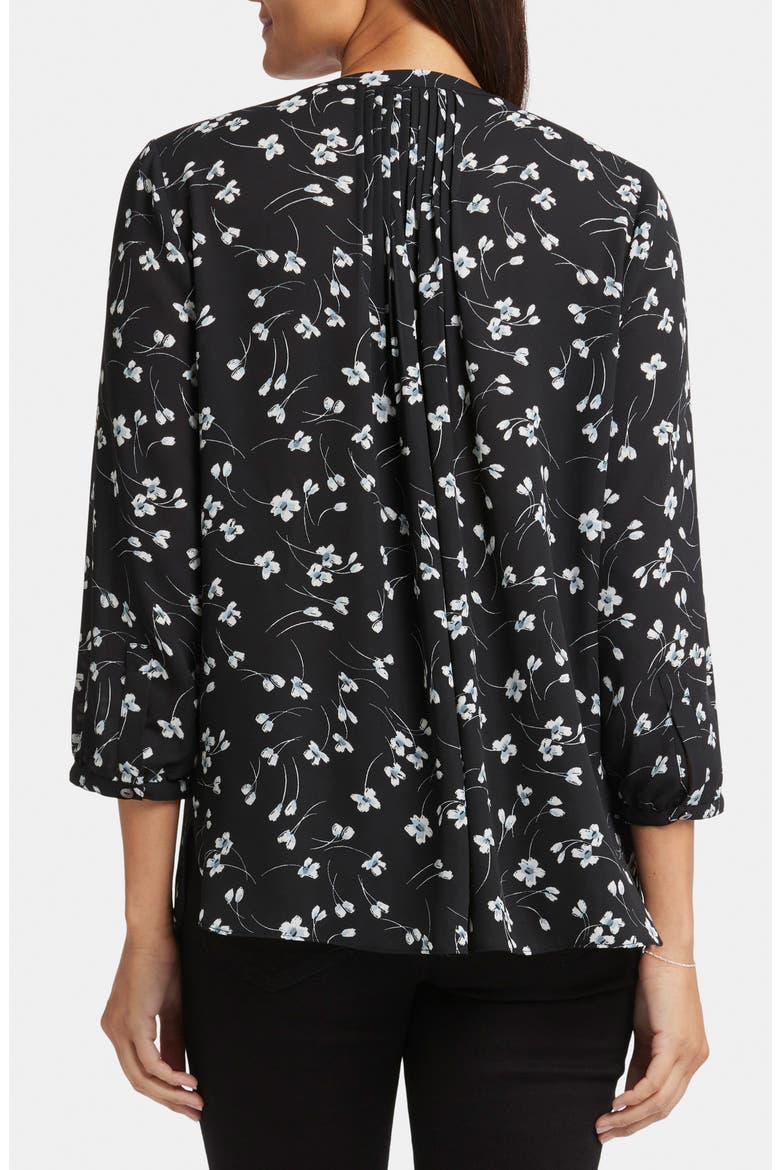 Print Pintuck Top, Alternate, color, PRIMROSE PATH
