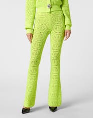 PHILIPP PLEIN Fluo Knit Trousers Monogram Women