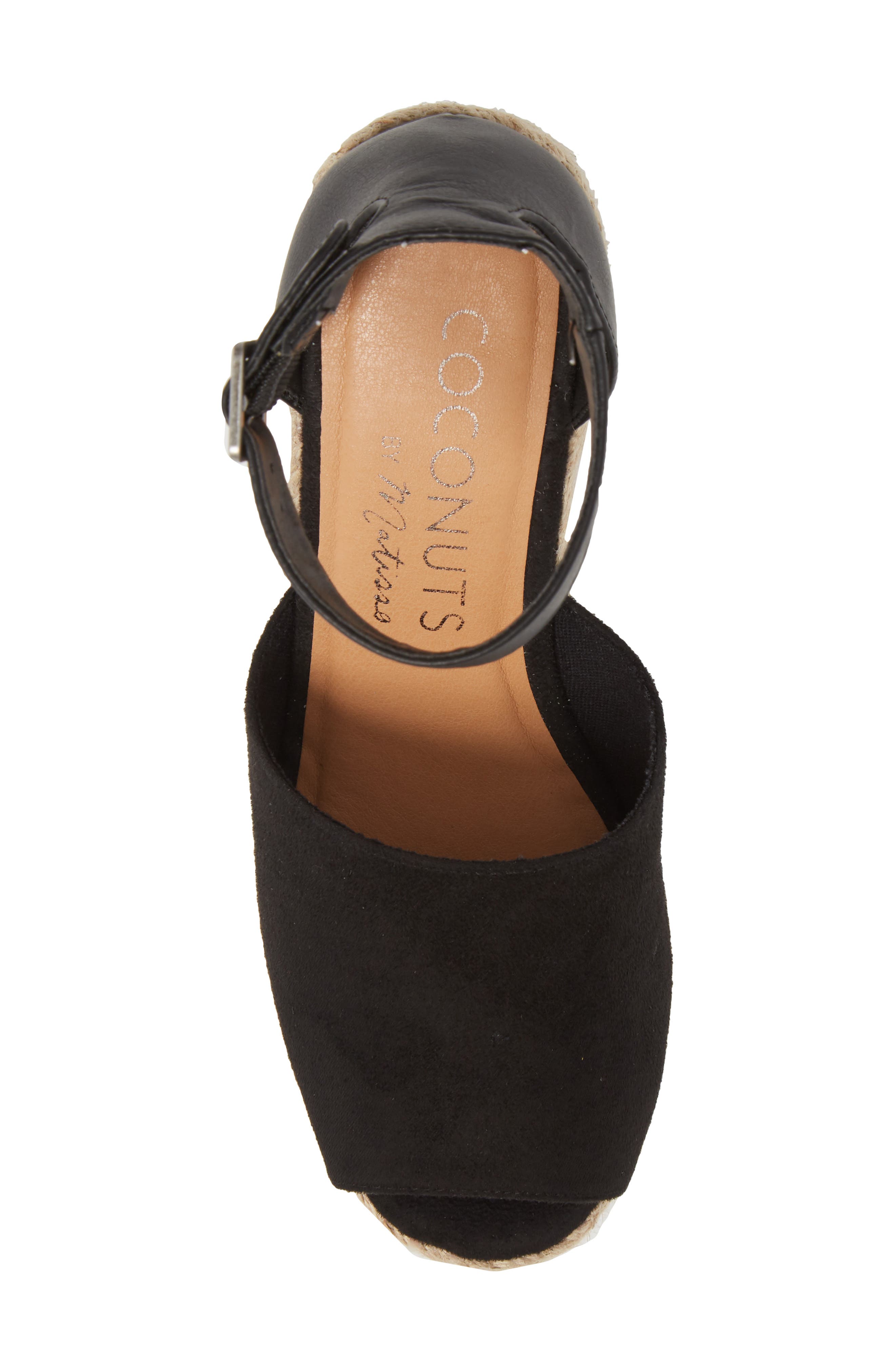 Flamingo Wedge Sandal, Alternate, color, BLACK SUEDE