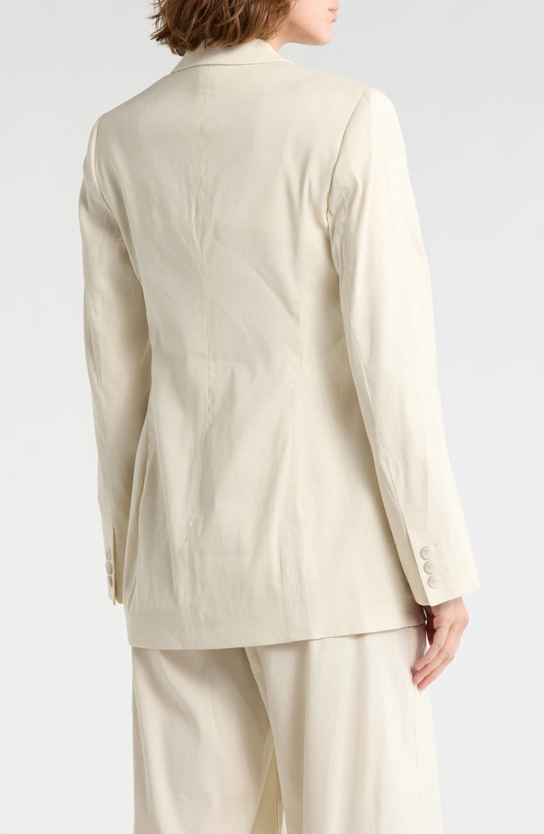 rag & bone Double-Breasted Linen Blazer, Alternate, color, Plain Tan