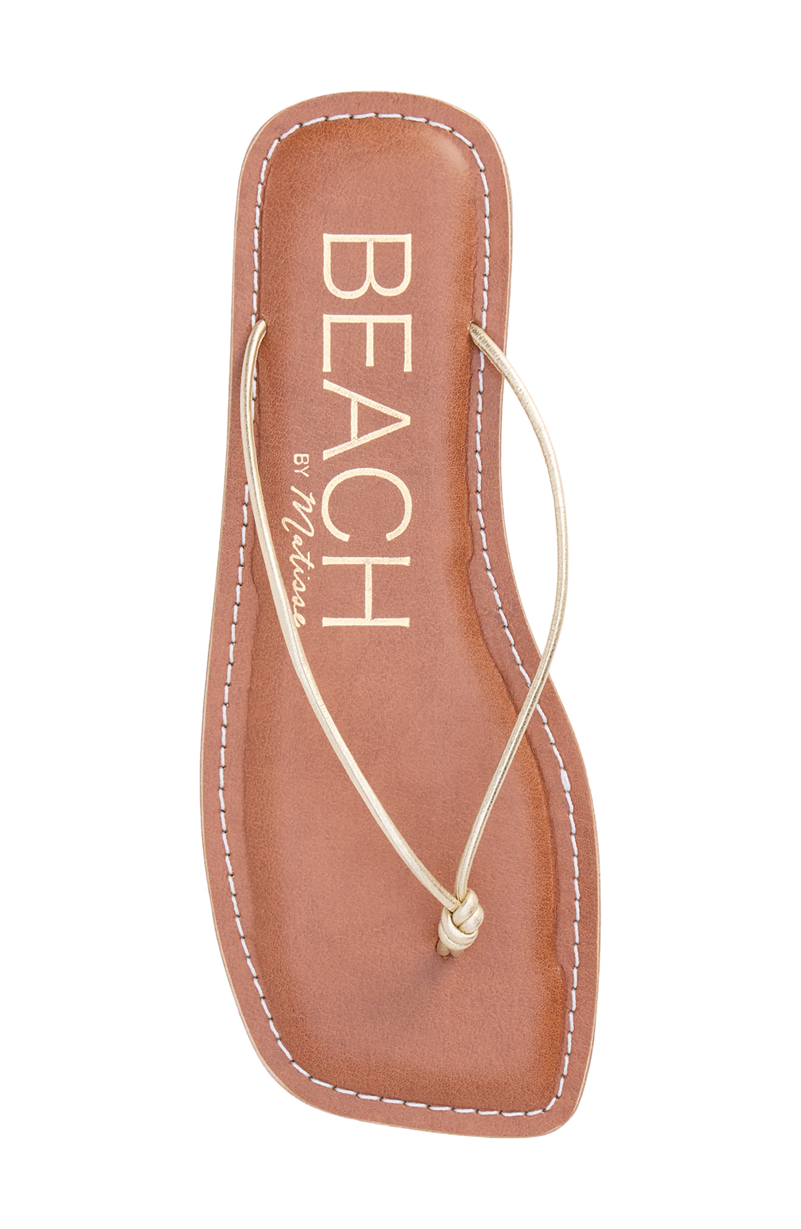 Coconuts by Matisse Ray Flip Flop, Alternate, color, Gold Leather