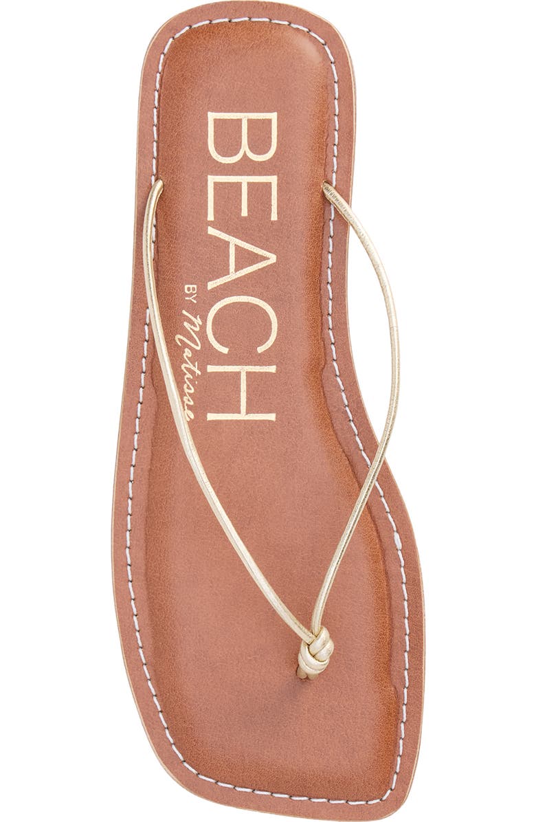 Coconuts by Matisse Ray Flip Flop, Alternate, color, Gold Leather