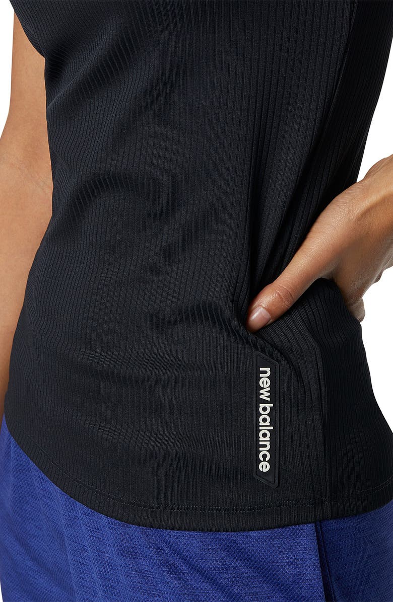 New Balance Perfect Recycled Polyester Blend Rib T-Shirt, Alternate, color, 