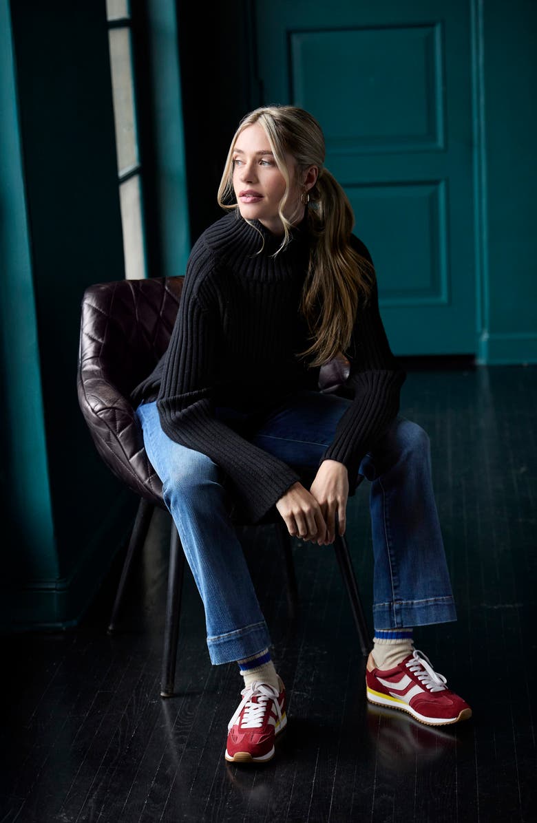 KUT from the Kloth Hera Mock Neck Rib Sweater, Alternate, color, Black