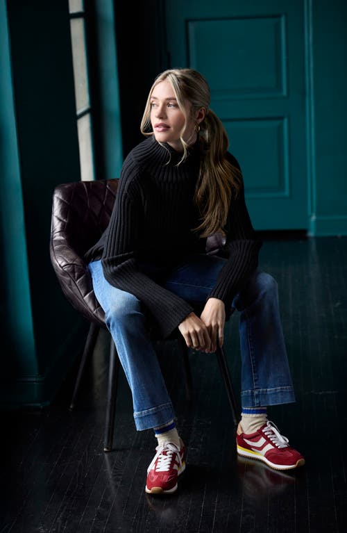 Kut From The Kloth Hera Mock Neck Rib Sweater In Black