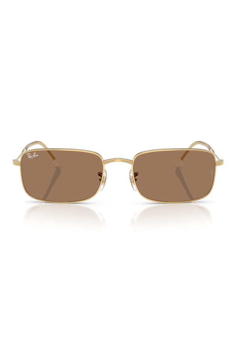 59mm Rectangle Sunglasses, Main, color, ARISTA / BROWN
