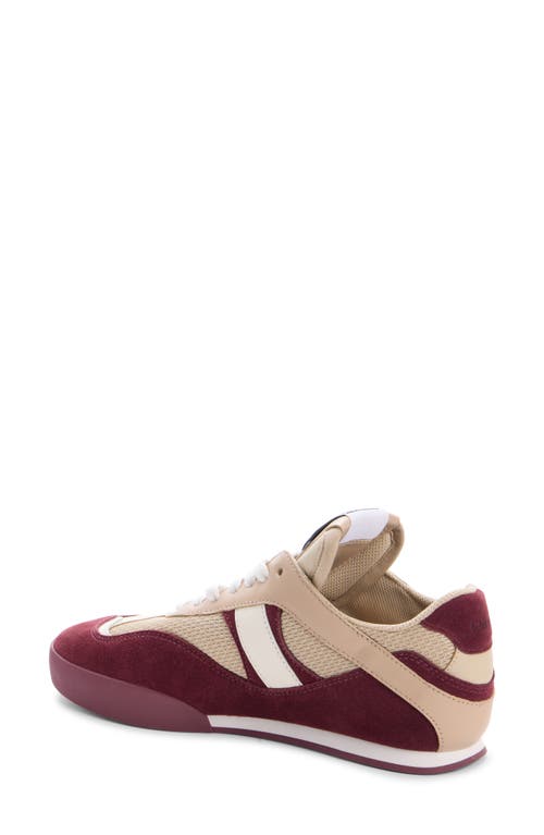 Chloé Kick Mixed Leather Retro Low-top Sneakers In Brown