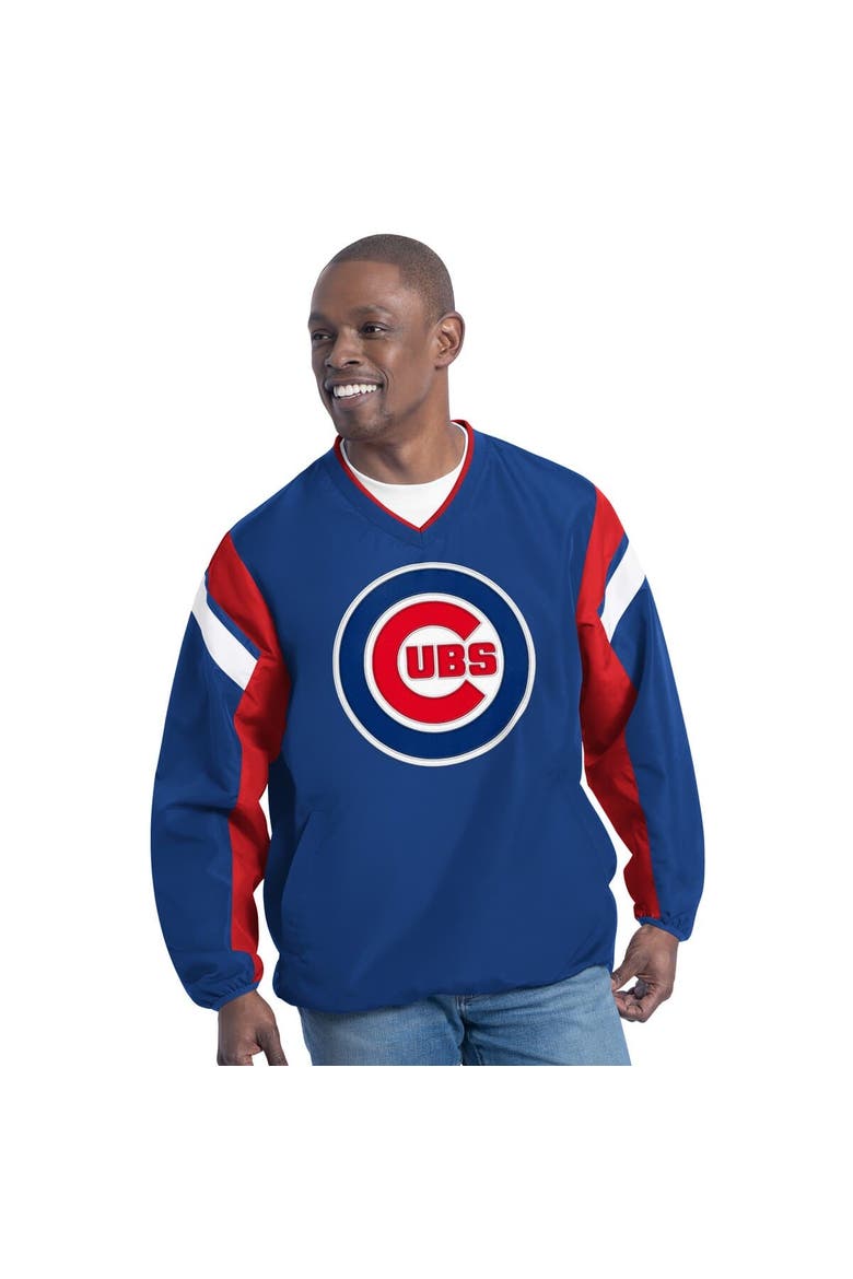 Men's G-III Sports by Carl Banks Royal Chicago Cubs Double Coverage V-Neck Pullover, Alternate, color, Royal