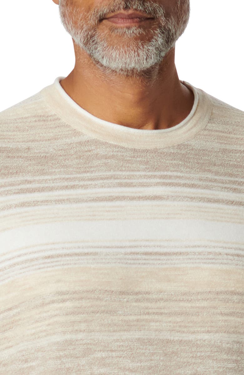 Bugatchi Stripe Crewneck Cotton Sweater, Alternate, color,