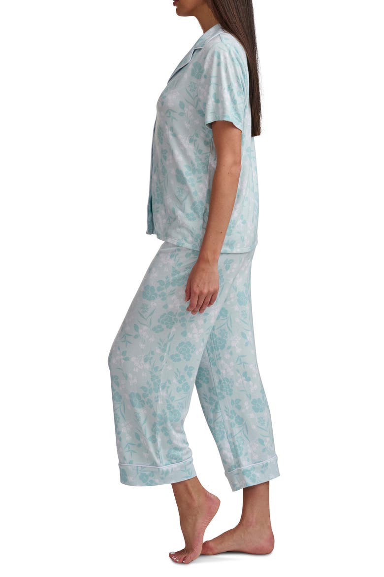 Notch Collar Crop Pajamas, Alternate, color, SHADOW FLORAL