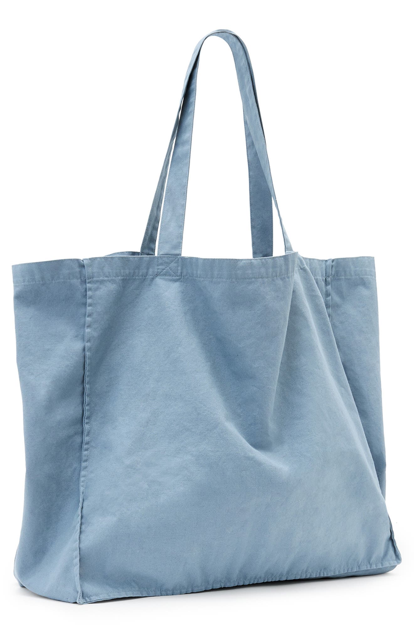 AllSaints Large Tierra Canvas Tote Bag, Alternate, color, Stonewash Blue
