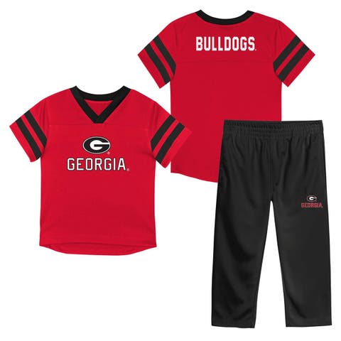 Infant Outerstuff Red/Black Georgia Bulldogs Team Logo Red Zone Top and Pant Set