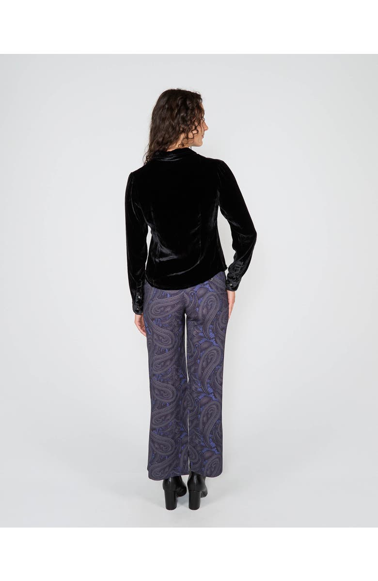 Lords of Harlech Sylvia Velvet Shirt, Alternate, color, Black Velvet