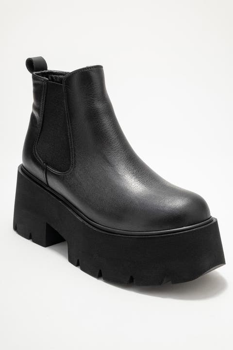 Clen Leather Platform Chelsea Boot