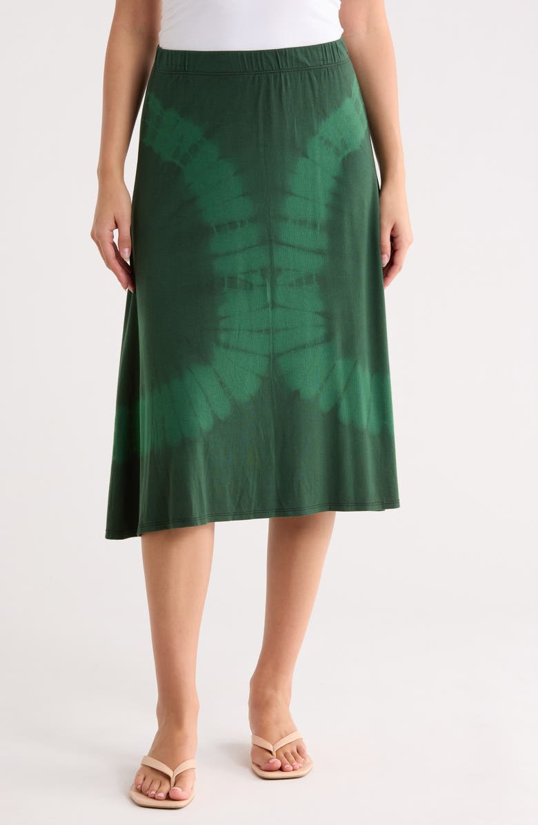 GO COUTURE Flared Midi Skirt, Main, color, Green