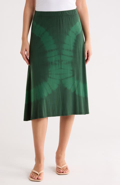 Flared Midi Skirt