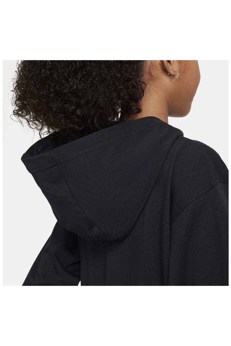 Kids' Sportswear Cotton Jersey Hoodie, Alternate, color, BLACK/ FLAT PEWTER
