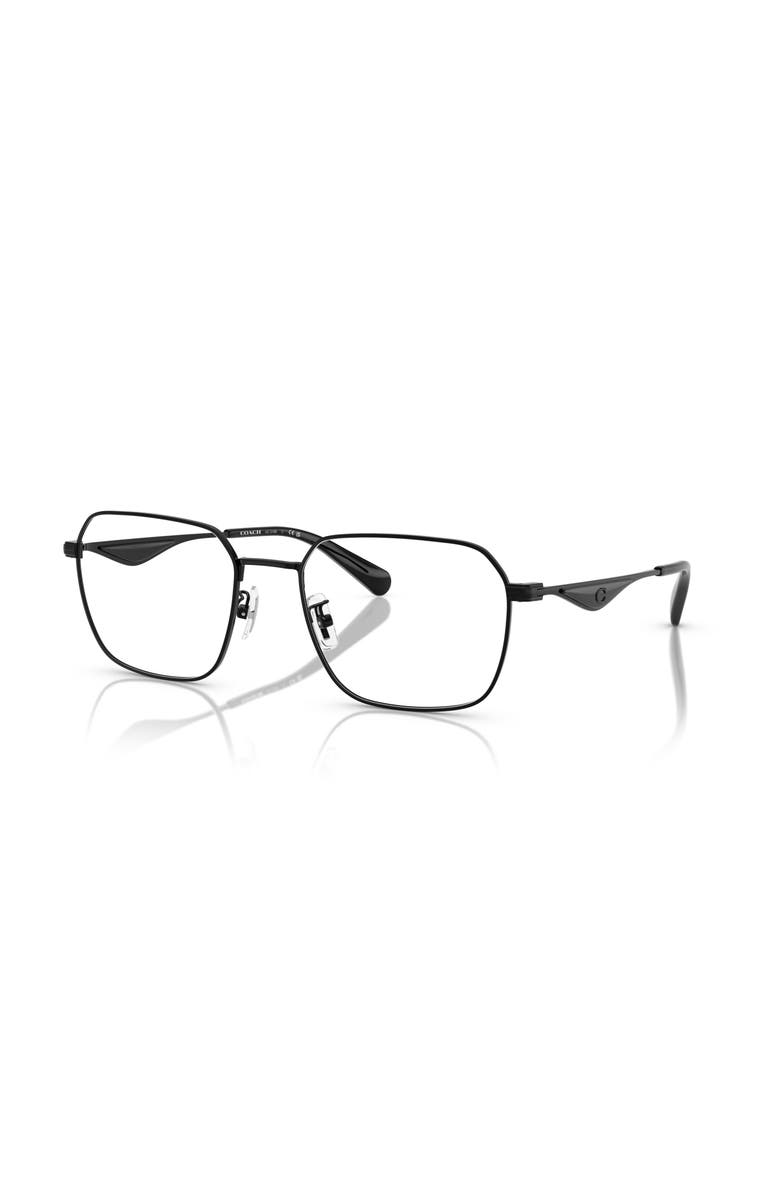 COACH 54mm Irregular optical glasses, Main, color, Black