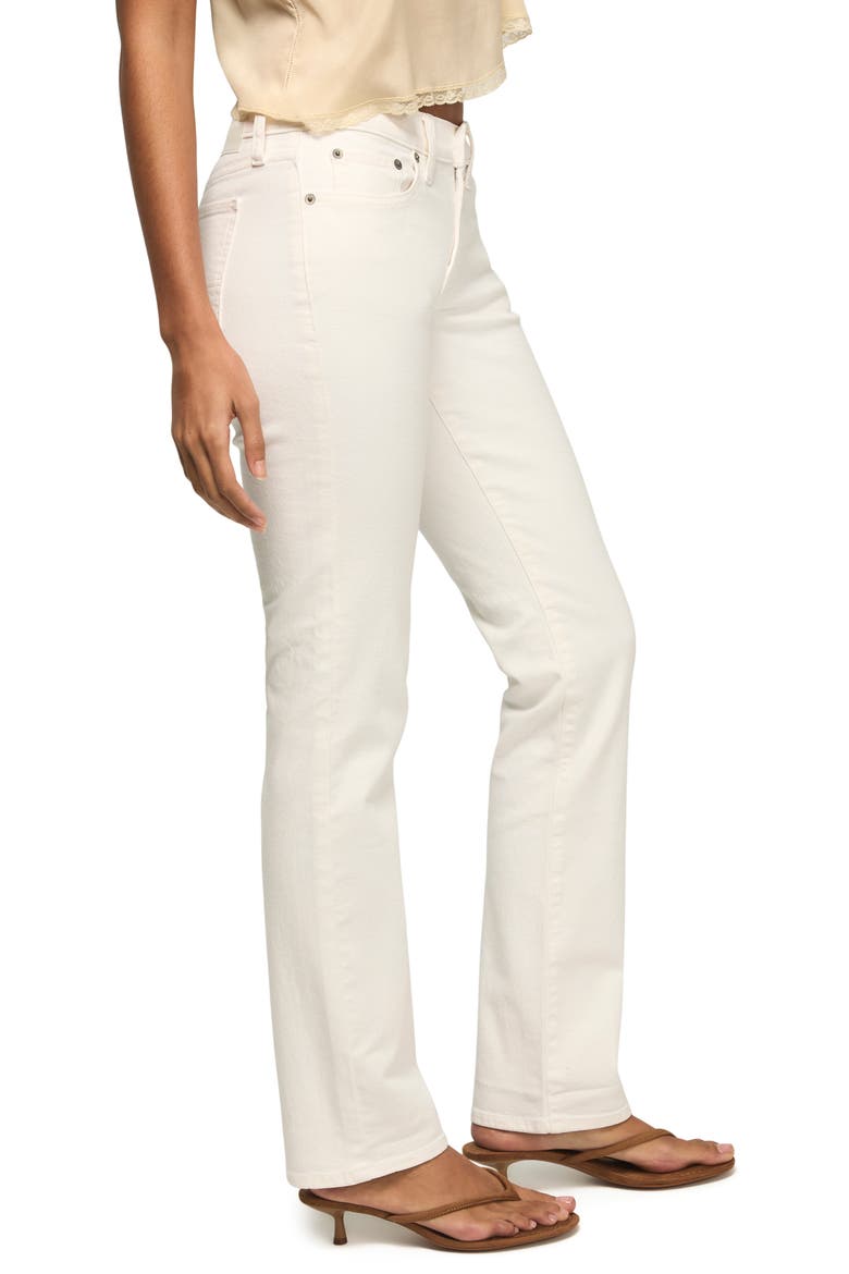 Sweet Mid Rise Straight Leg Jeans, Alternate, color, BRIGHT WHITE