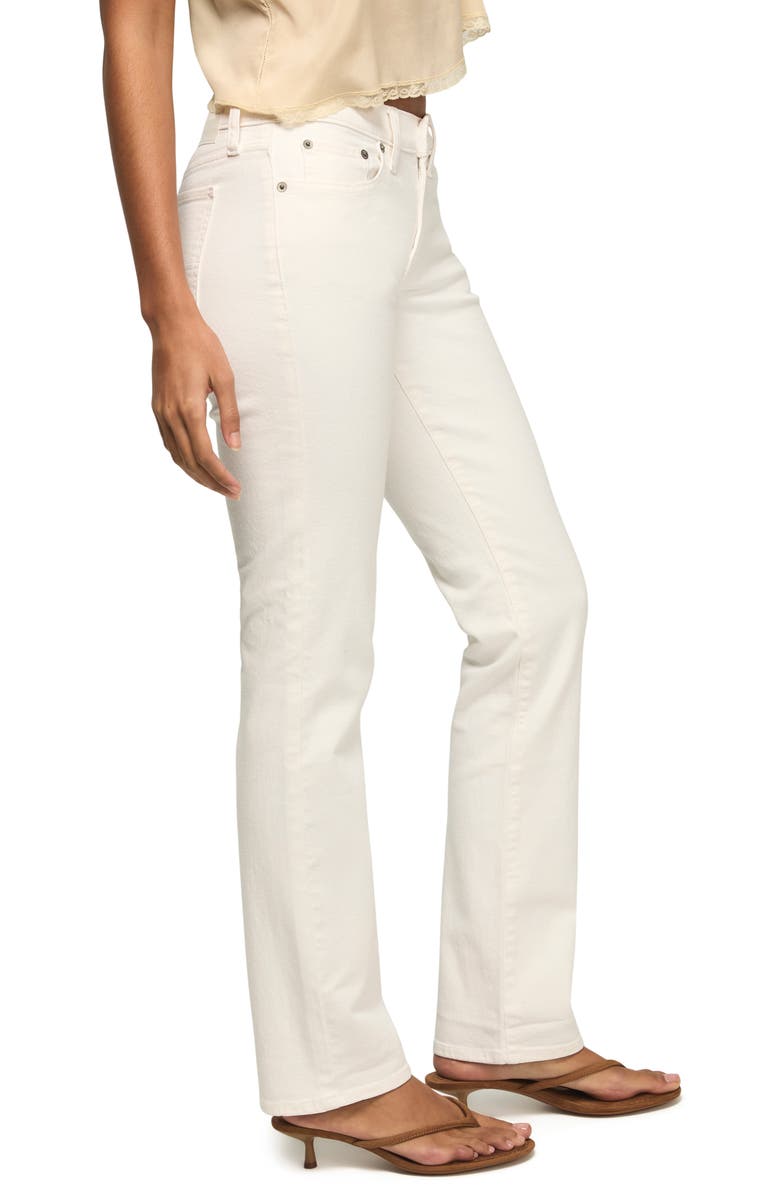 Lucky Brand Sweet Mid Rise Straight Leg Jeans, Alternate, color, Bright White