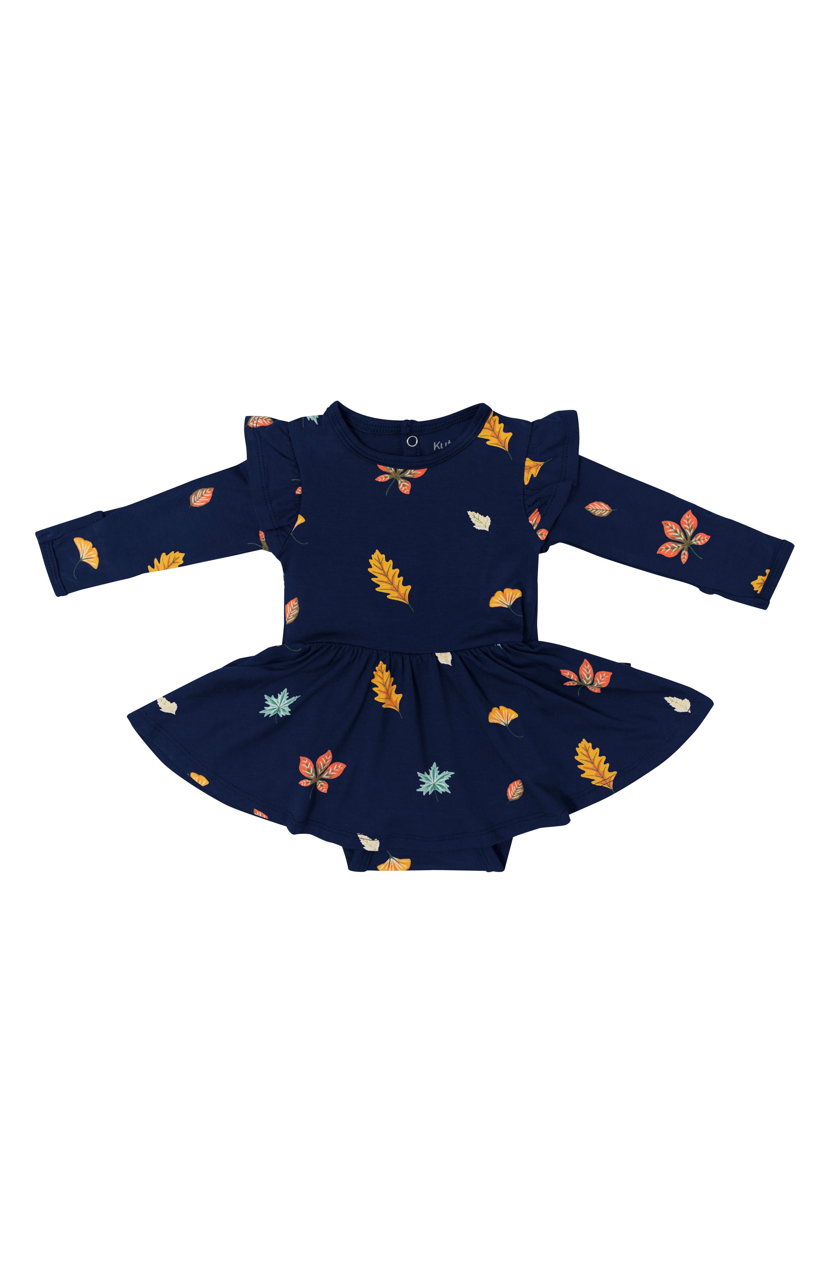 Kyte BABY Foliage Long Sleeve Skirted Bodysuit