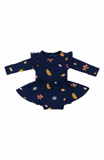 Kyte BABY Foliage Long Sleeve Skirted Bodysuit
