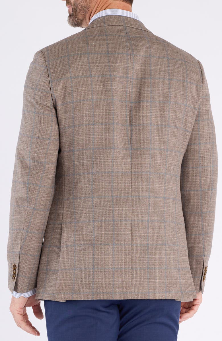 CRICKETEER Windowpane Wool Blend Sport Coat, Alternate, color, Taupe
