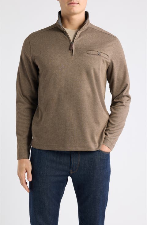 Merritt Piqué Quarter Zip Pullover